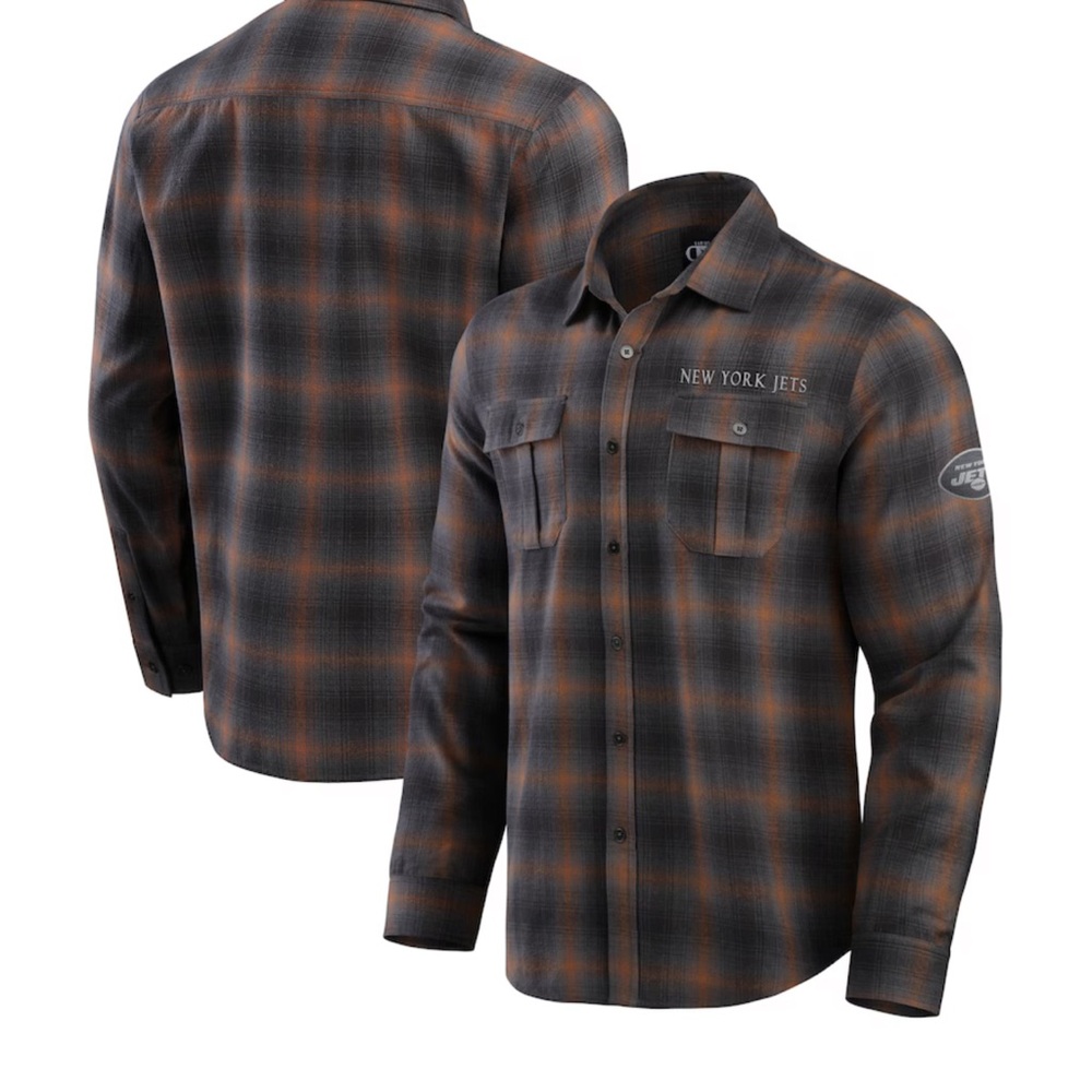 Fanatics New York Jets Plaid Button Down Shirt